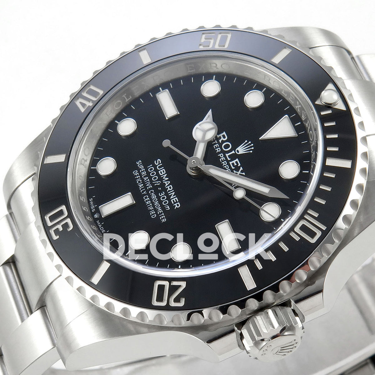 Rolex Submariner 41mm 124060 No Date VF Black Dial DD3230 replica - dial angle right