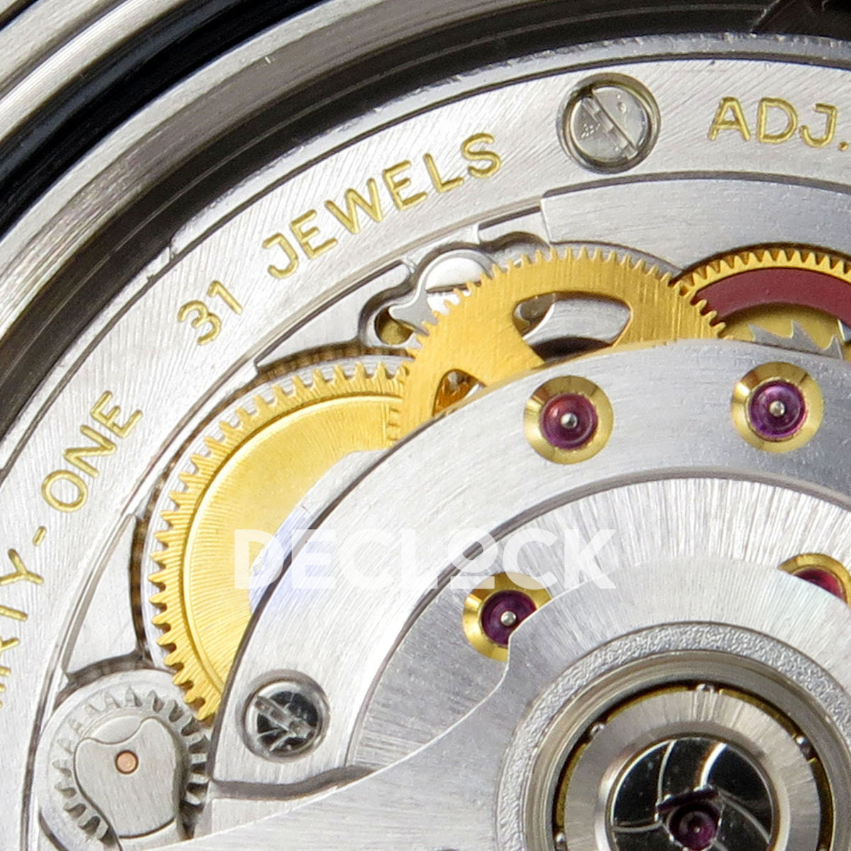 Rolex Submariner 41mm 124060 No Date VF Black Dial DD3230 replica - movement jewels detail