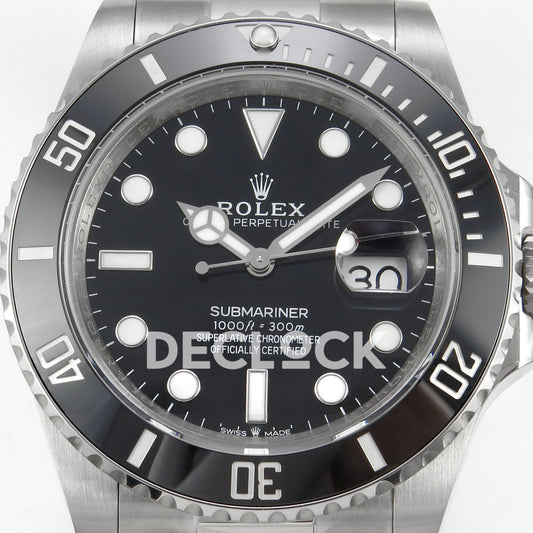 Rolex Submariner 126610LN 41mm QF Black Dial Black Bezel QF3235 replica - dial closeup