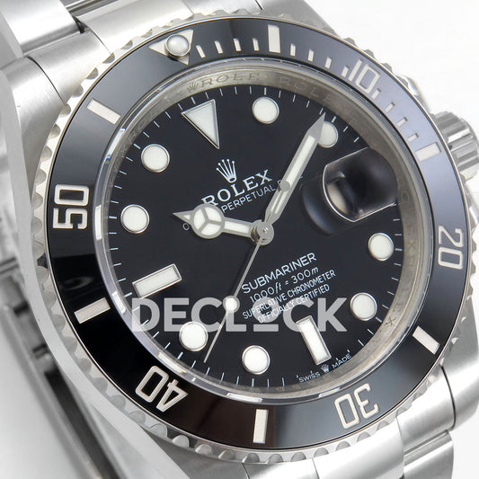 Rolex Submariner 126610LN 41mm QF Black Dial Black Bezel QF3235 replica - dial angle left