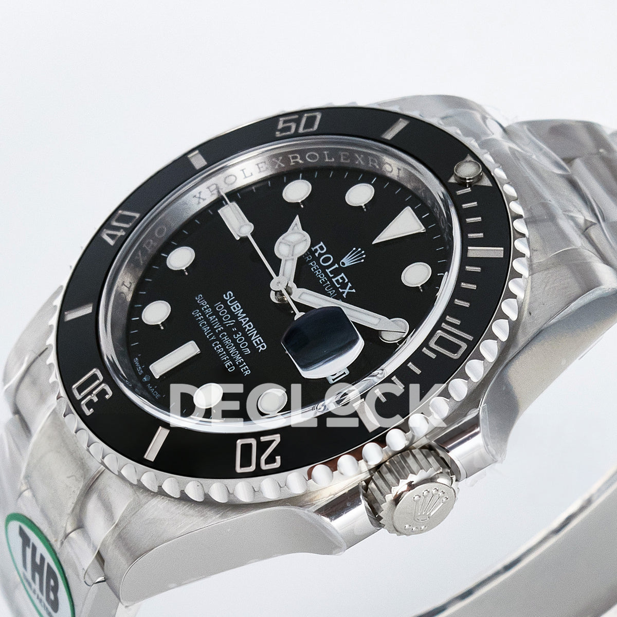 Rolex Submariner 126610LN 41mm THBF Steel Black Dial SH3235 replica - crown front angle