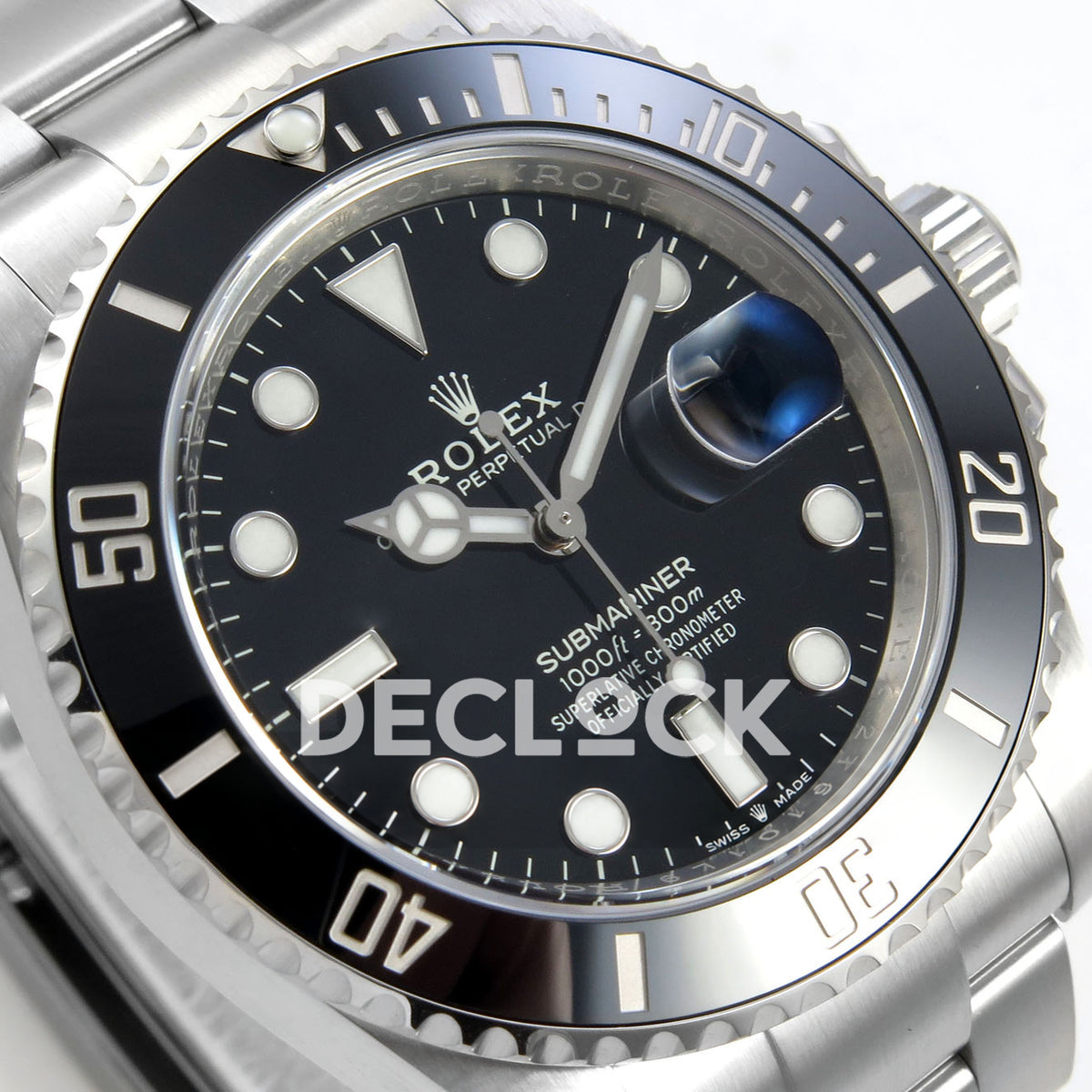 Rolex Submariner 126610LN 41mm VF Black Ceramic DD3235 replica - dial angle left