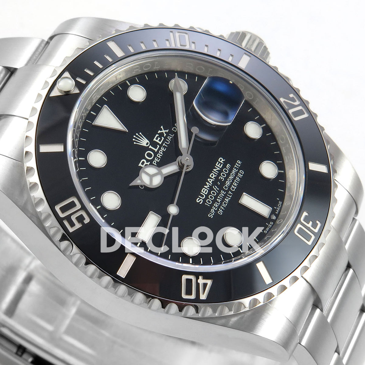 Rolex Submariner 126610LN 41mm VF Black Ceramic DD3235 replica - dial side angle