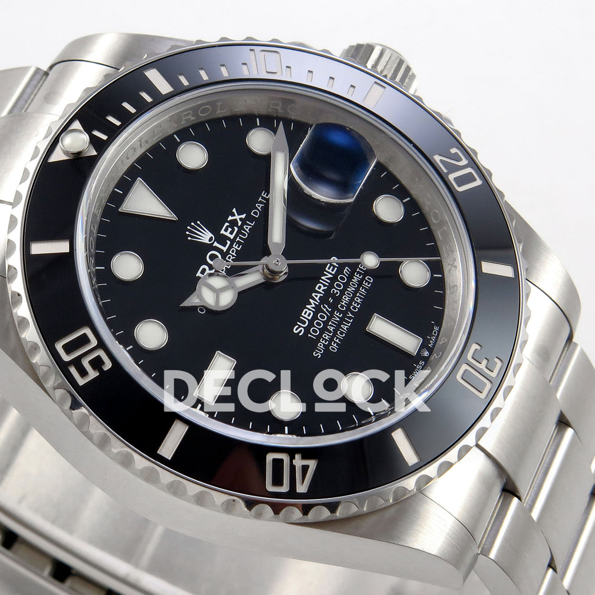 Rolex Submariner 41mm 126610LN ARF Black Dial DD3235 replica - dial side angle