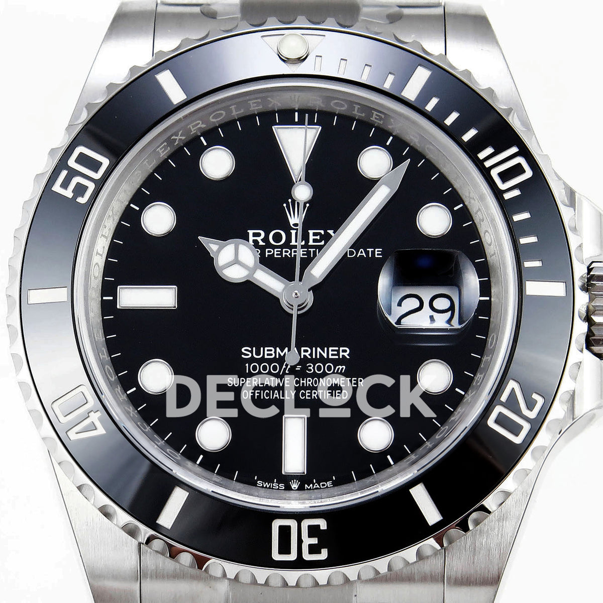 Rolex Submariner 126610LN Clean Factory VR3235 - front dial closeup