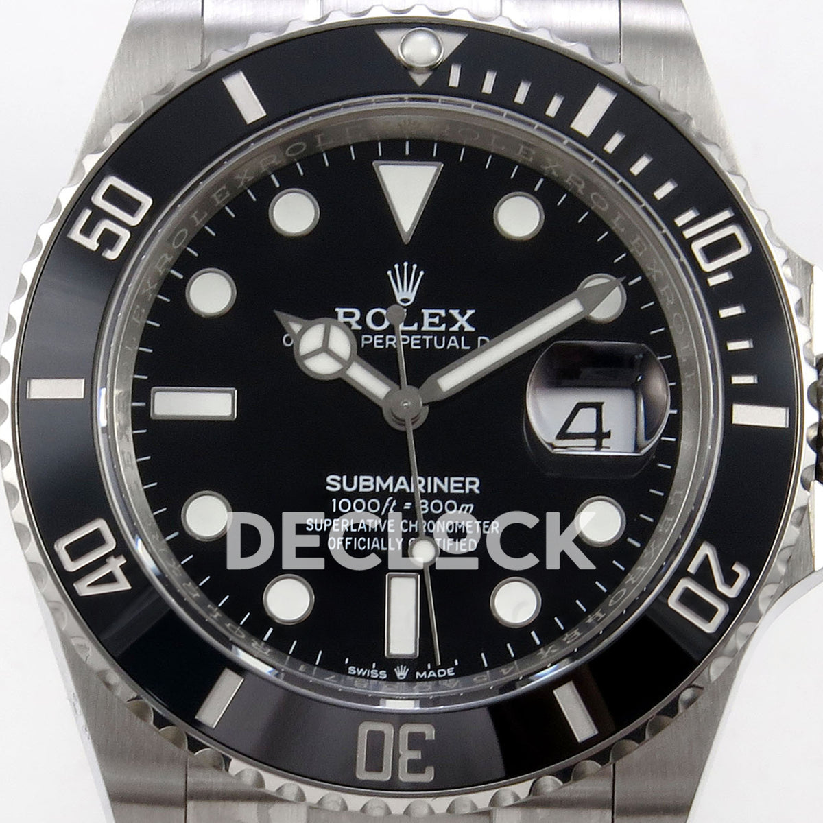 Rolex Submariner 41mm 126610LN QF Black Dial JH3235 Free Sprung replica - dial closeup