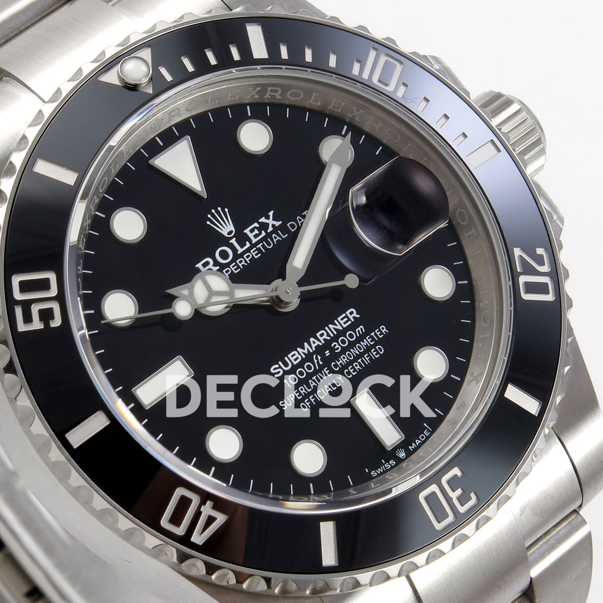 Rolex Submariner 41mm 126610LN QF Black Dial JH3235 Free Sprung replica - dial angle left