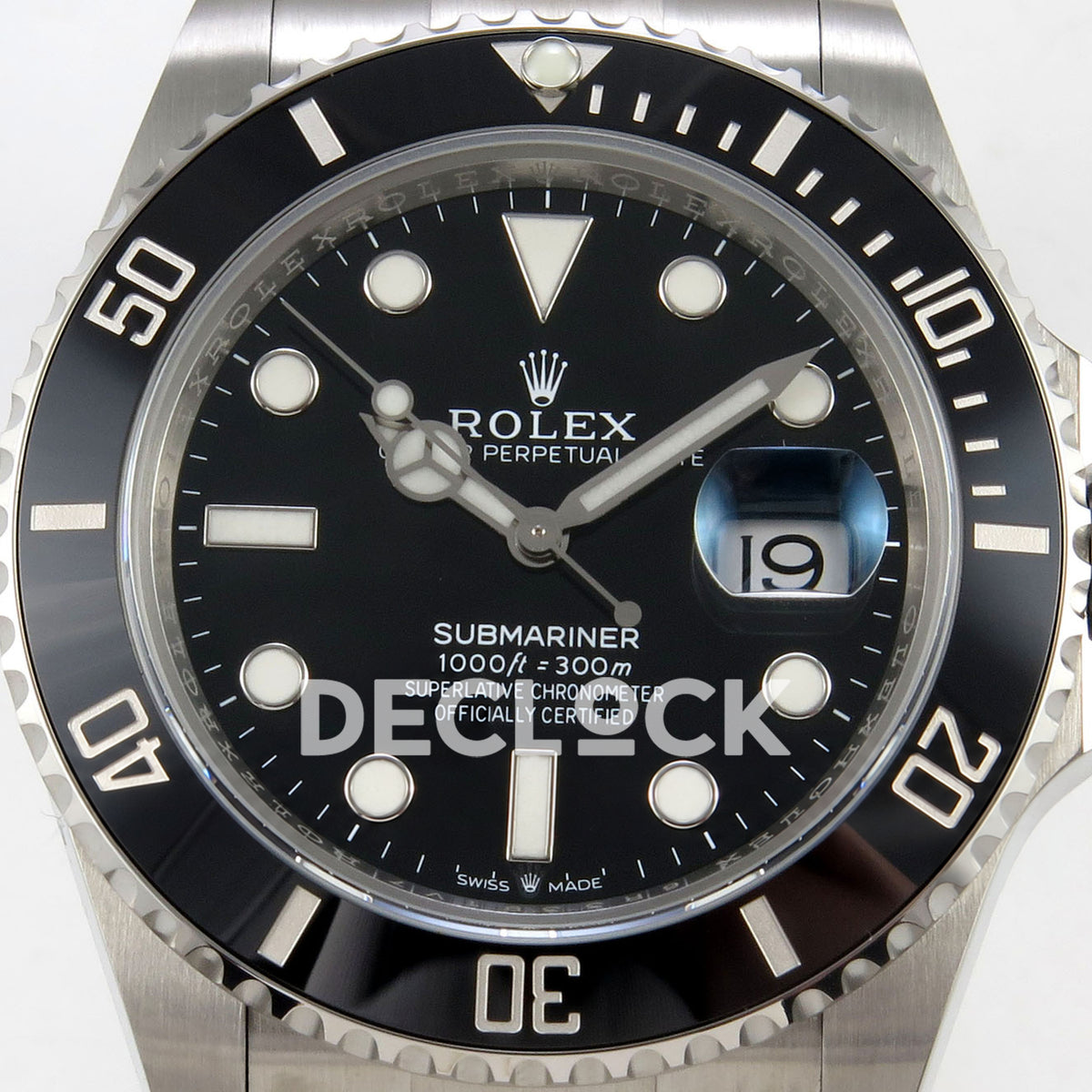 Rolex Submariner 41mm 126610LN RGF Black Dial Black Bezel JH3235 replica - dial closeup