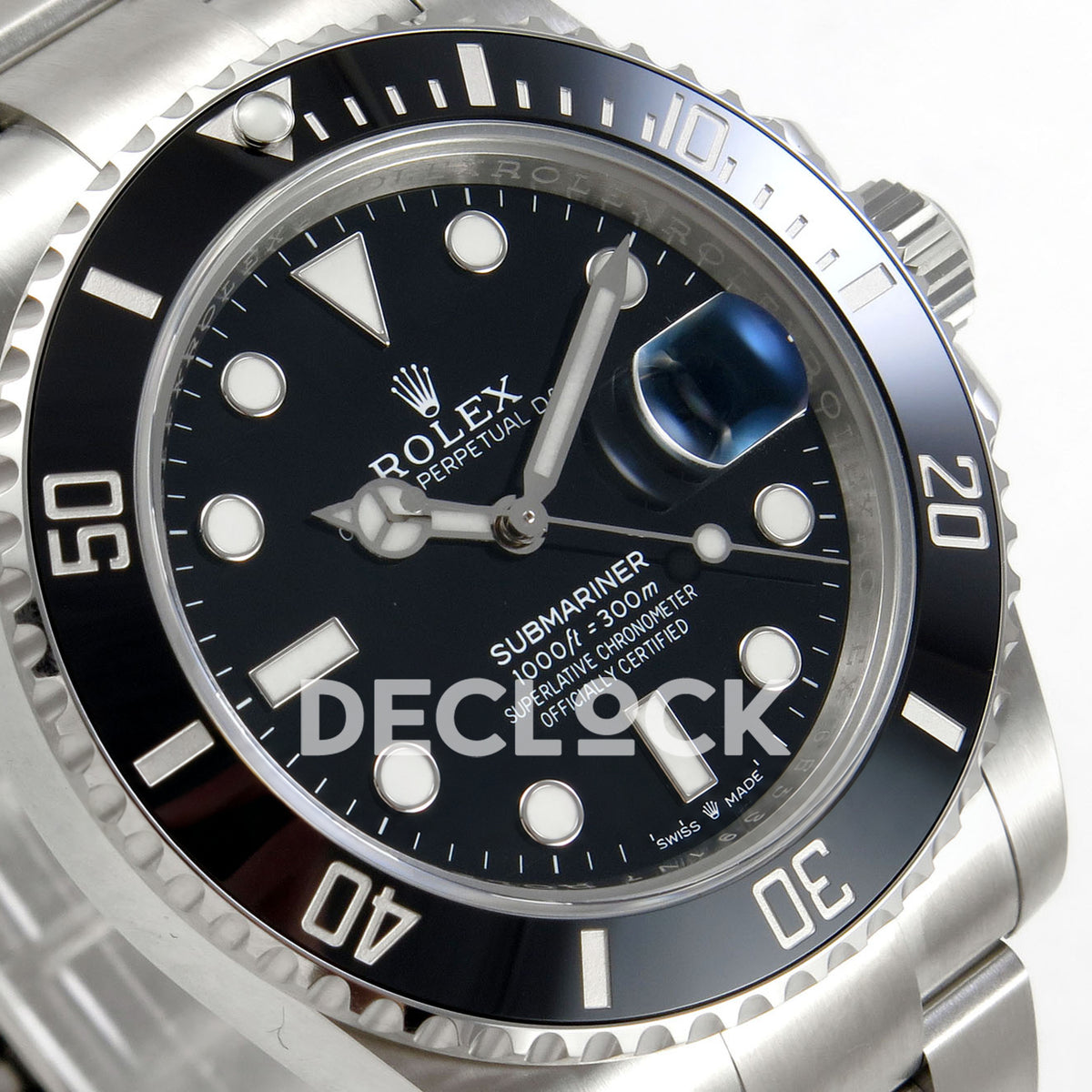Rolex Submariner 41mm 126610LN RGF Black Dial Black Bezel JH3235 replica - dial angle left