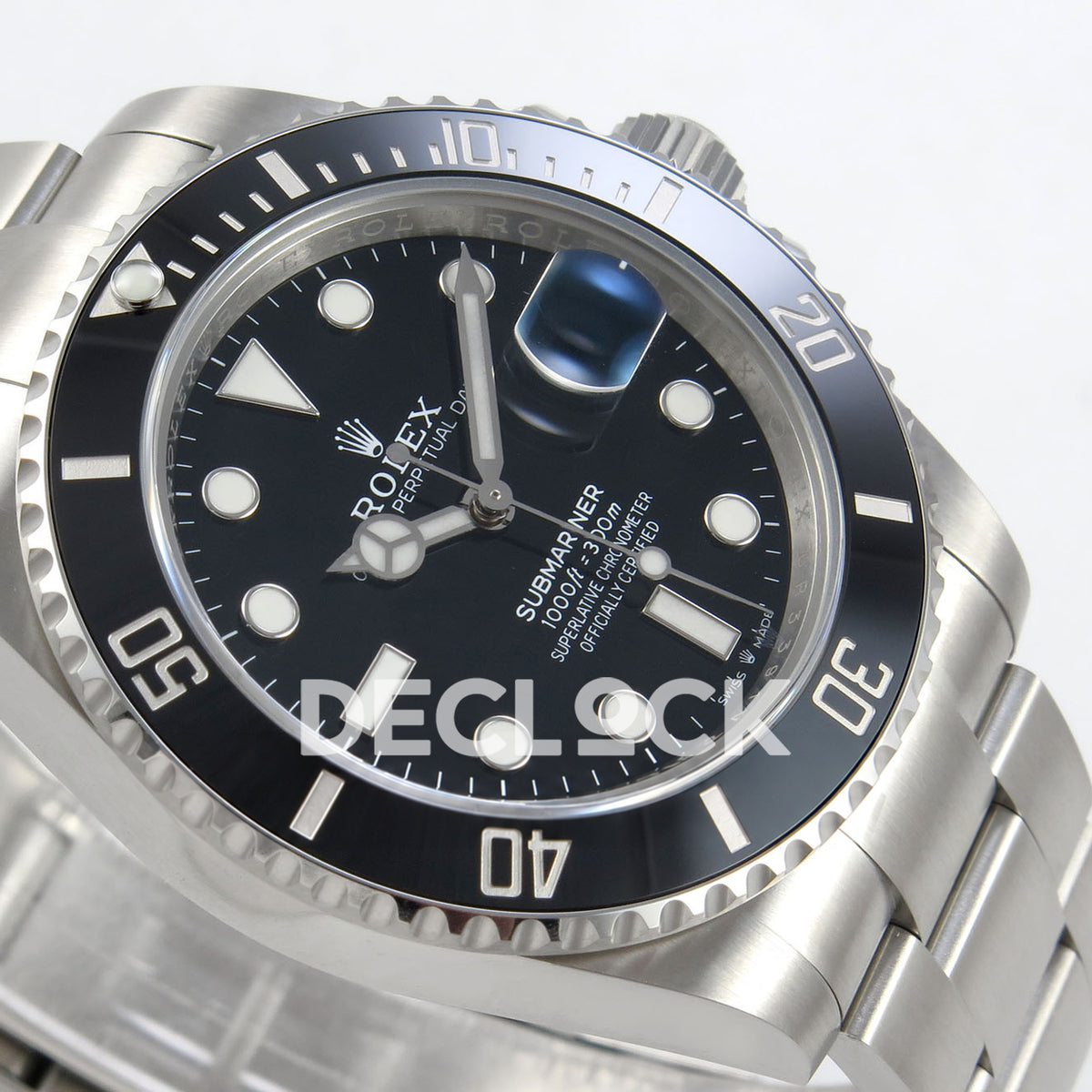 Rolex Submariner 41mm 126610LN RGF Black Dial Black Bezel JH3235 replica - dial side angle