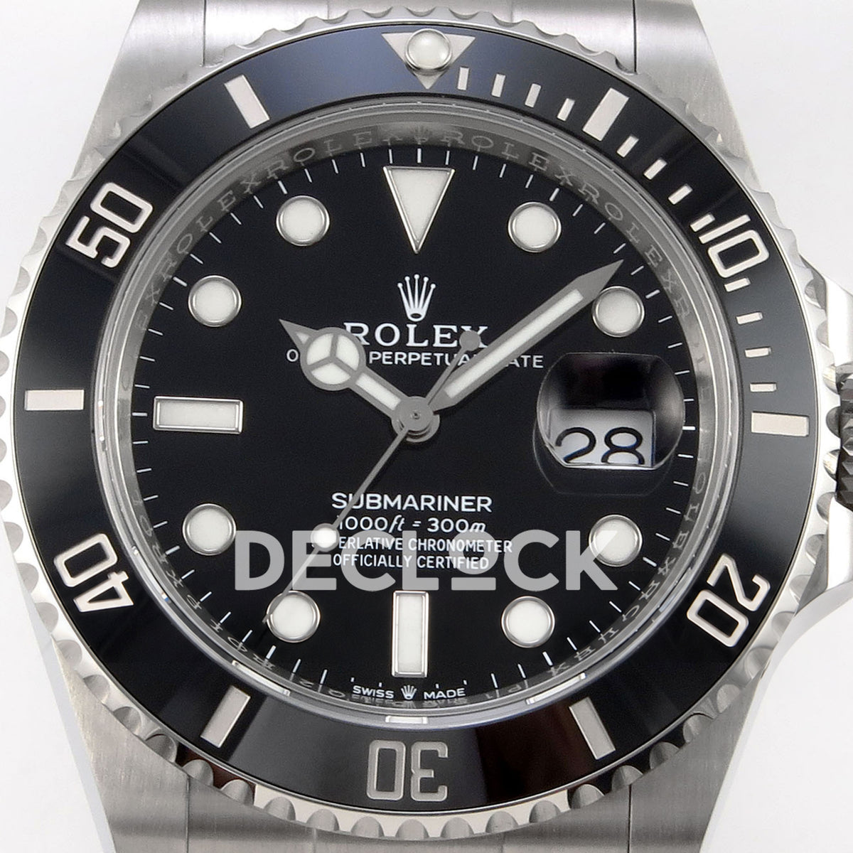 Rolex Submariner 41mm 126610LN RICH Black Dial JH3235 V2 replica - dial closeup