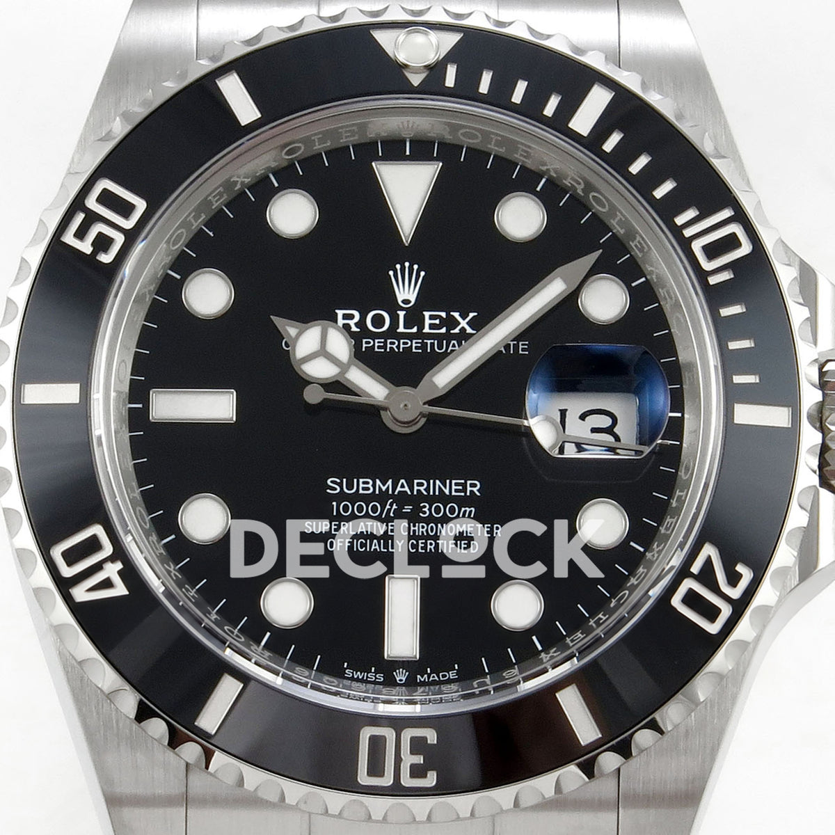 Rolex Submariner 41mm 126610LN RWF Black Dial JH3235 Free Sprung replica - dial closeup