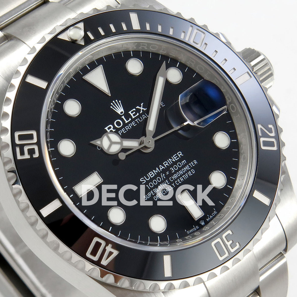Rolex Submariner 41mm 126610LN RWF Black Dial JH3235 Free Sprung replica - dial angle left