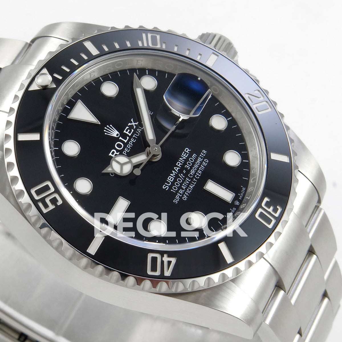 Rolex Submariner 41mm 126610LN RWF Black Dial JH3235 Free Sprung replica - dial side angle