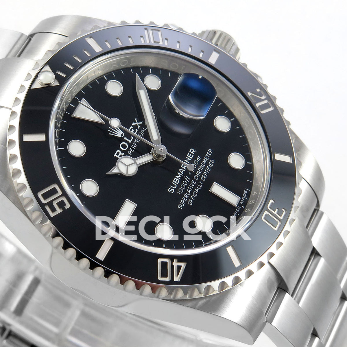 Rolex Submariner 41mm 126610LN VF Black Dial DD3235 replica - dial side angle
