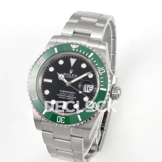 Rolex Submariner 126610LV 41mm QF Black Dial Green Bezel QF3235 replica - three quarter