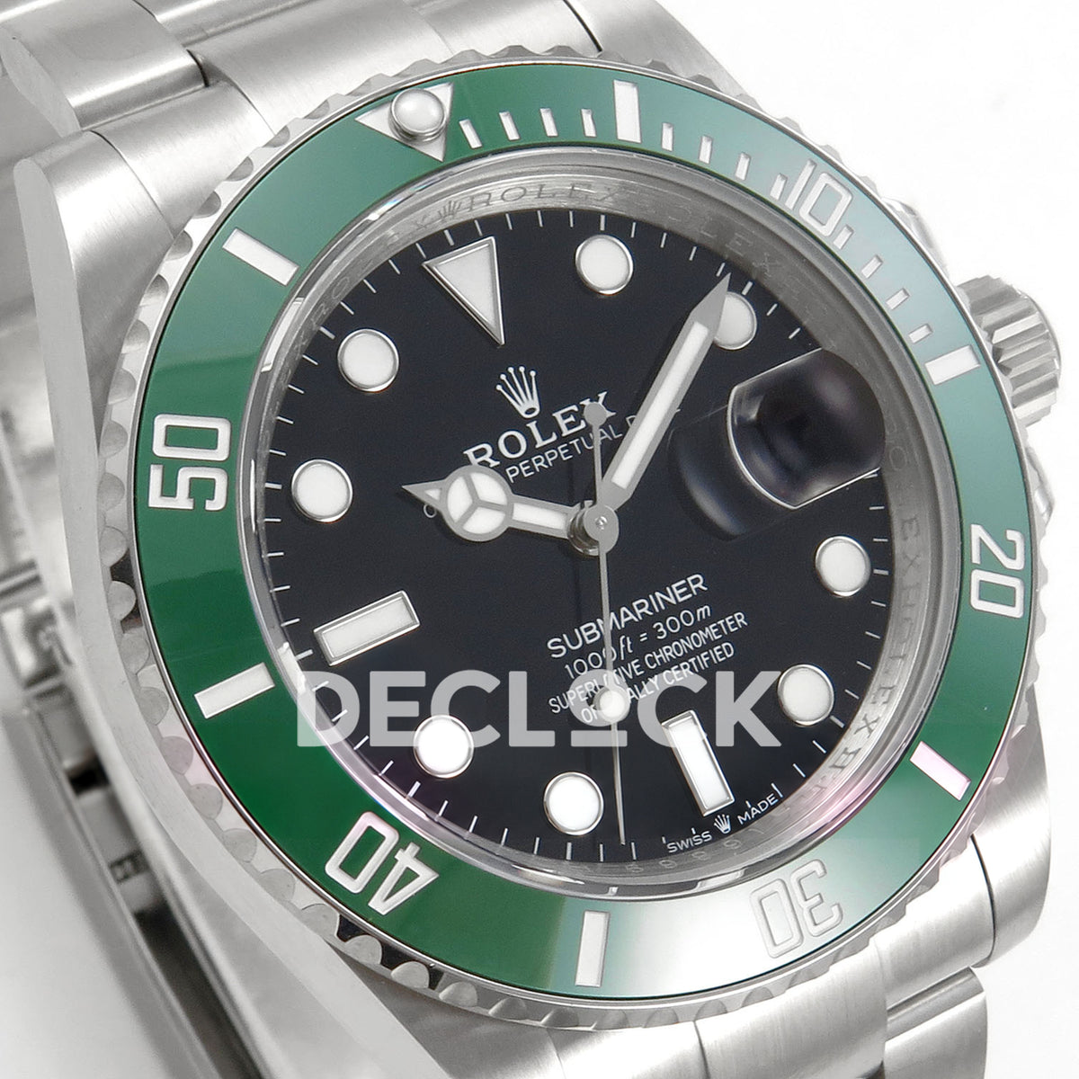 Rolex Submariner 126610LV 41mm QF Black Dial Green Bezel QF3235 replica - dial angle left