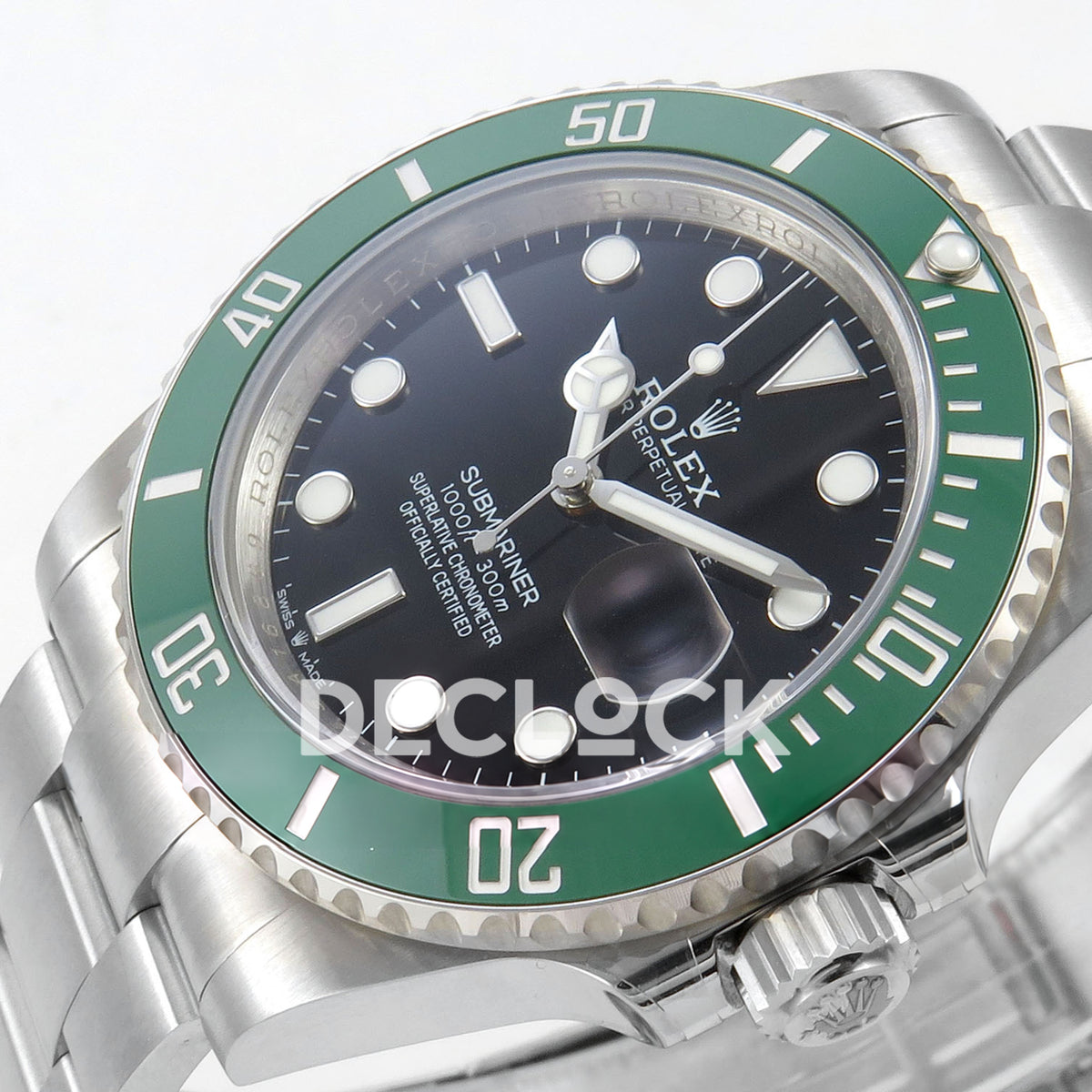 Rolex Submariner 126610LV 41mm QF Black Dial Green Bezel QF3235 replica - dial angle right