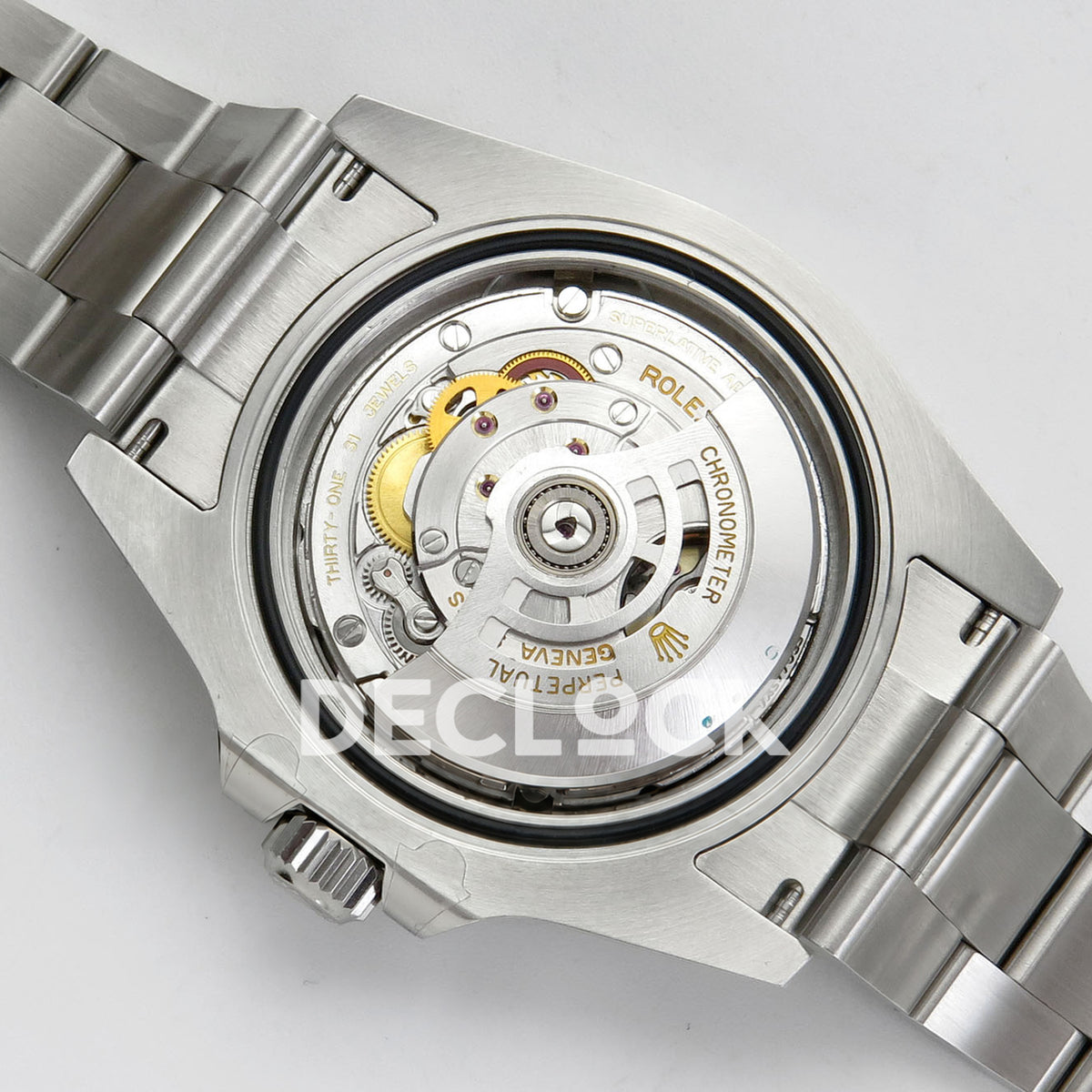 Rolex Submariner 126610LV 41mm SCF Kermit DD3235 replica - movement back angle