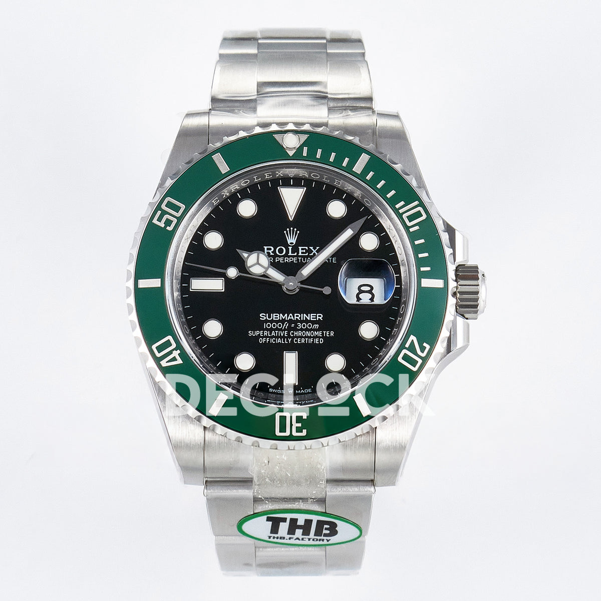 Rolex Submariner 126610LV 41mm THBF Steel Black Dial Green Bezel SH3235 replica - front