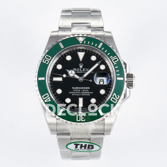 Rolex Submariner 126610LV 41mm THBF Steel Black Dial Green Bezel SH3235 replica - front