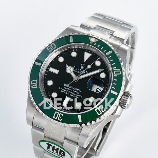 Rolex Submariner 126610LV 41mm THBF Steel Black Dial Green Bezel SH3235 replica - front angle