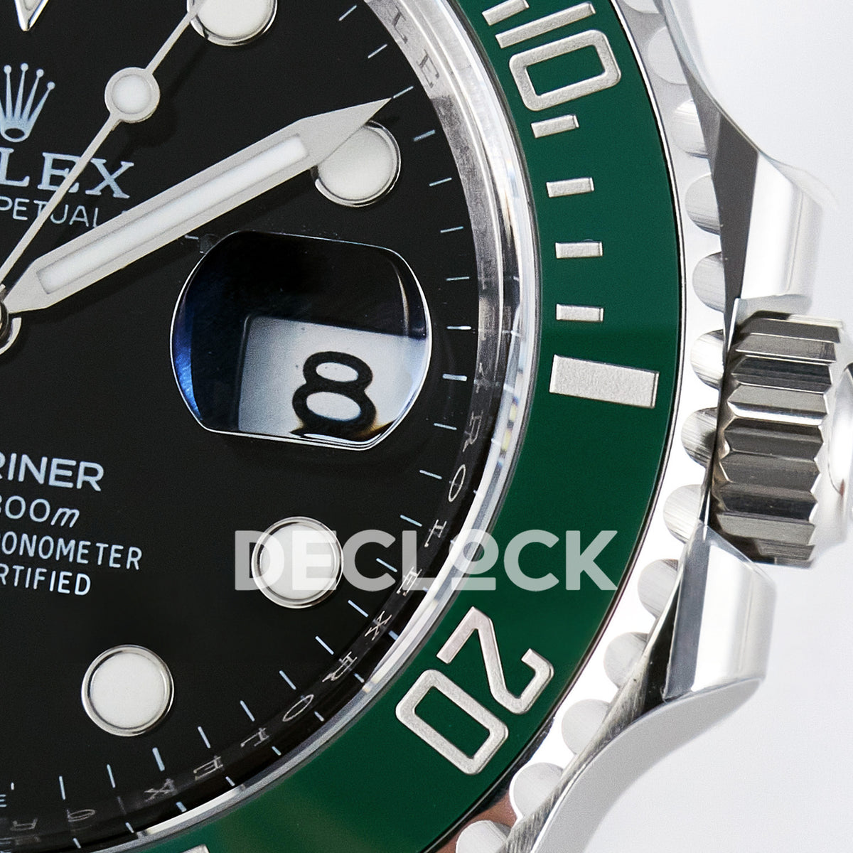 Rolex Submariner 126610LV 41mm THBF Steel Black Dial Green Bezel SH3235 replica - crown date macro