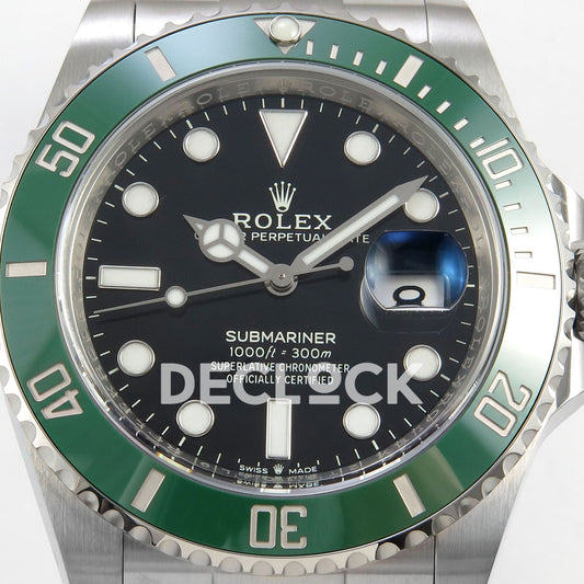 Rolex Submariner 126610LV 41mm VF Kermit DD3235 replica - dial closeup