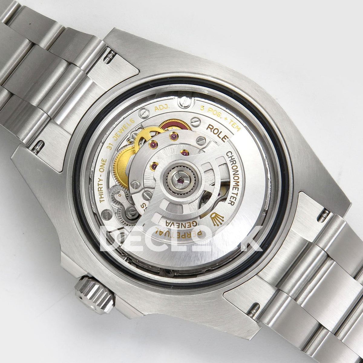 Rolex Submariner 126610LV 41mm VF Kermit DD3235 replica - movement back angle