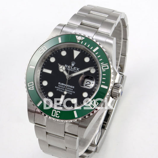Rolex Submariner 41mm 126610LV QF Black Dial Green Bezel JH3235 Free Sprung replica - three quarter