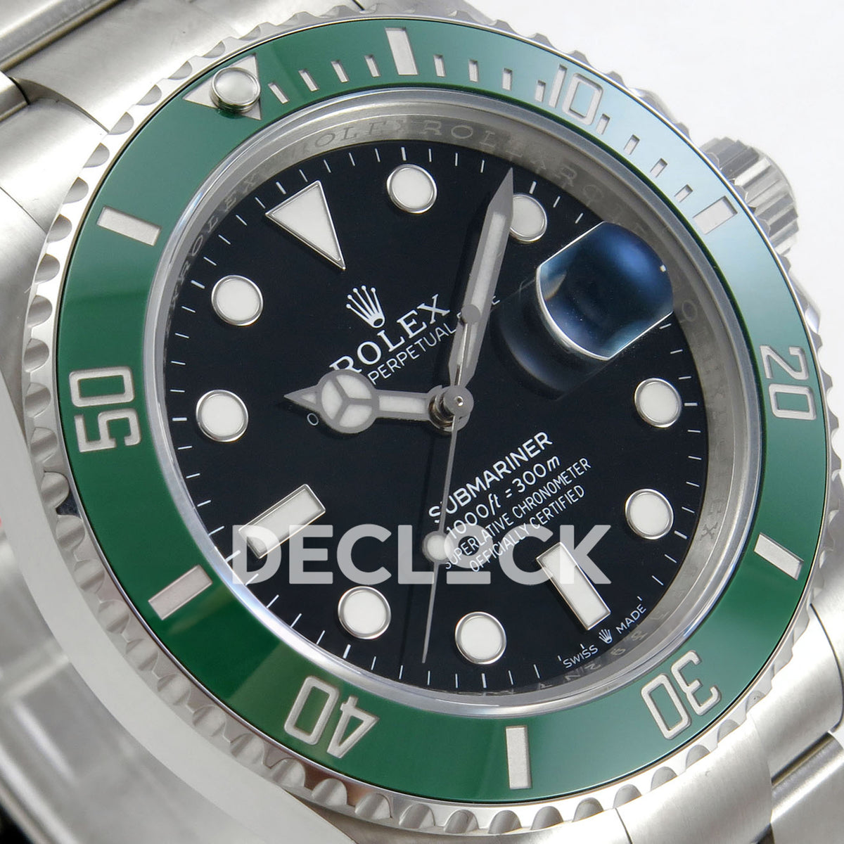 Rolex Submariner 41mm 126610LV RGF Black Dial Green Bezel JH3235 replica - dial angle left
