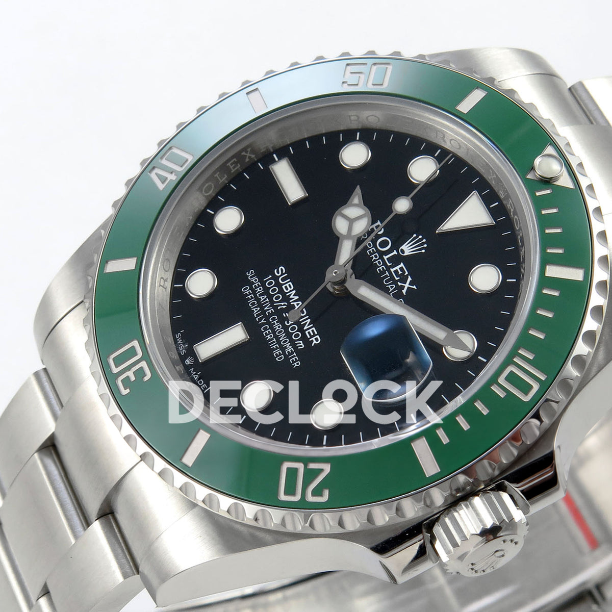 Rolex Submariner 41mm 126610LV RGF Black Dial Green Bezel JH3235 replica - dial angle right