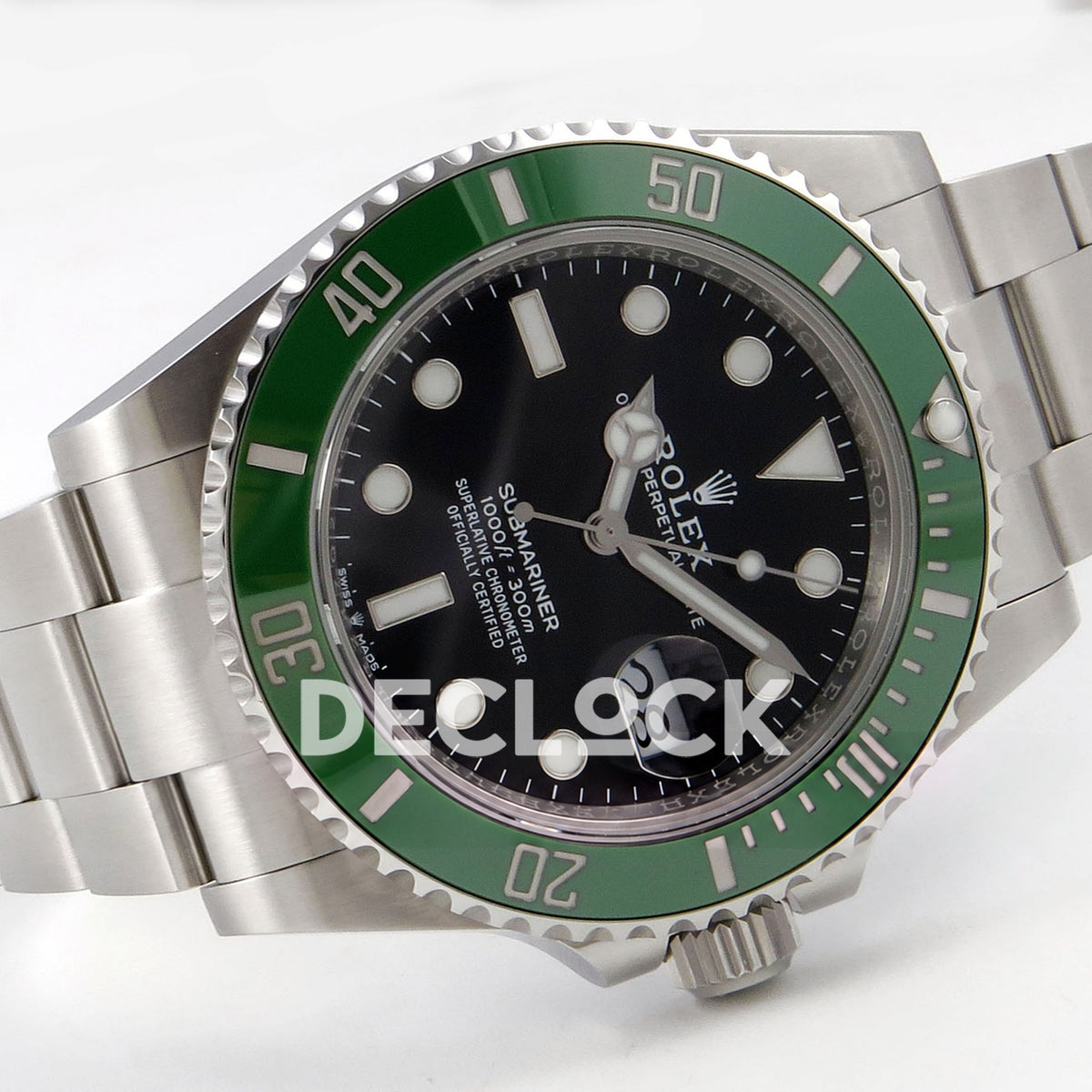 Rolex Submariner 41mm 126610LV RICH MK2 Black Dial Green Bezel JH3235 V2 Free Sprung replica - full watch left