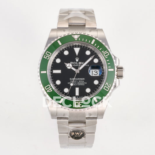 Rolex Submariner 41mm 126610LV RWF MK2 Kermit Black Dial JH3235 Free Sprung replica - front