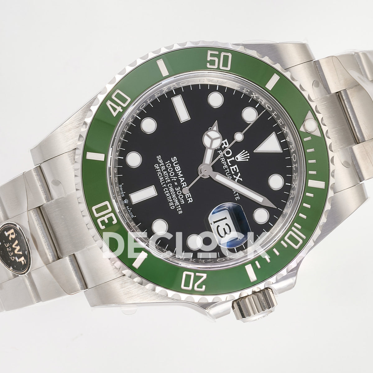 Rolex Submariner 41mm 126610LV RWF MK2 Kermit Black Dial JH3235 Free Sprung replica - full watch left