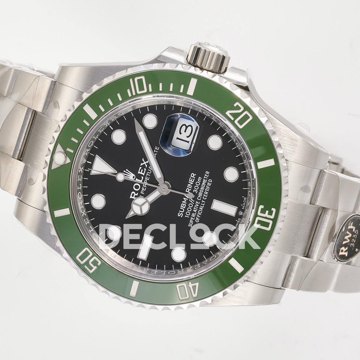 Rolex Submariner 41mm 126610LV RWF MK2 Kermit Black Dial JH3235 Free Sprung replica - full watch right