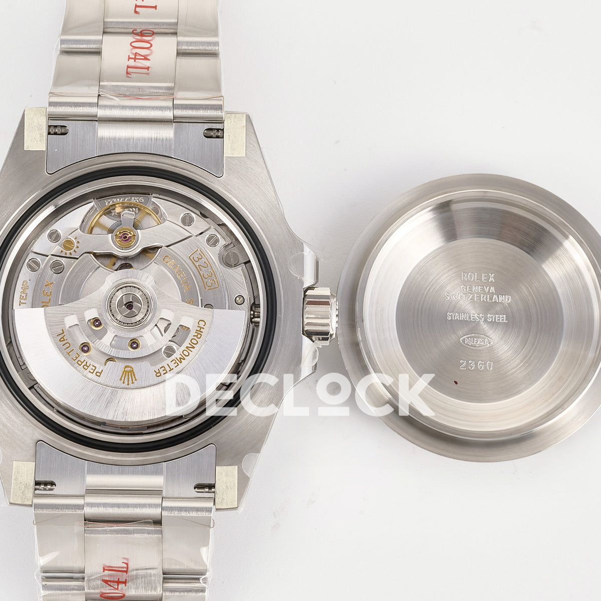 Rolex Submariner 41mm 126610LV RWF MK2 Kermit Black Dial JH3235 Free Sprung replica - movement caseback
