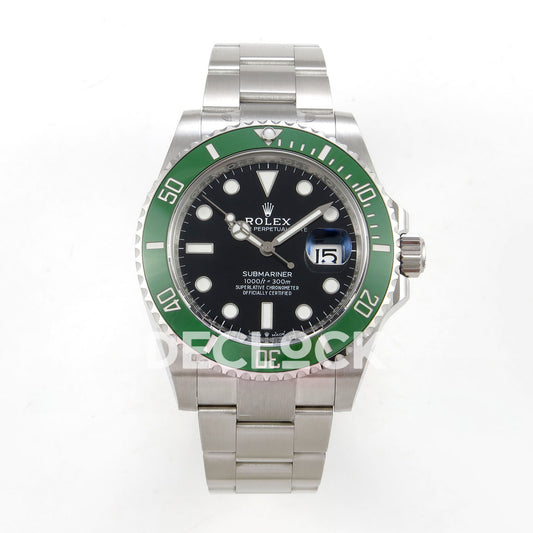 Rolex Submariner 41mm 126610LV RWF Starbucks MK2 Black Dial JH3235 Free Sprung replica - front