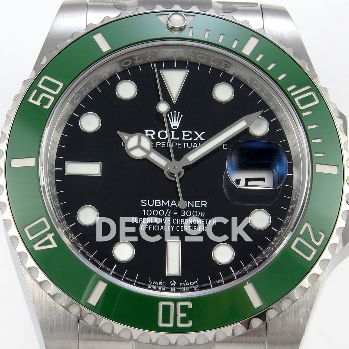 Rolex Submariner 41mm 126610LV RWF Starbucks MK2 Black Dial JH3235 Free Sprung replica - dial closeup