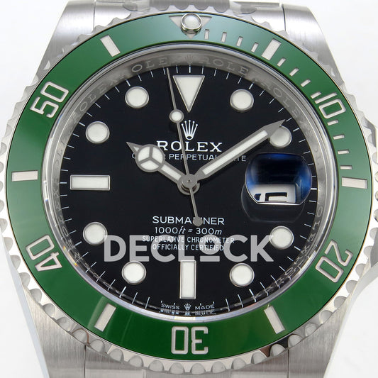 Rolex Submariner 41mm 126610LV RWF Starbucks MK2 Black Dial JH3235 Free Sprung replica - dial closeup