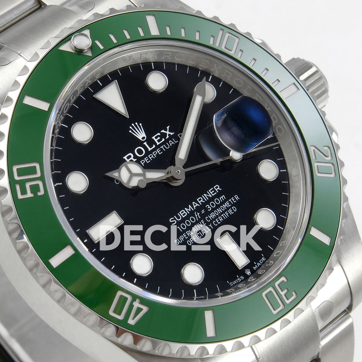 Rolex Submariner 41mm 126610LV RWF Starbucks MK2 Black Dial JH3235 Free Sprung replica - dial angle left