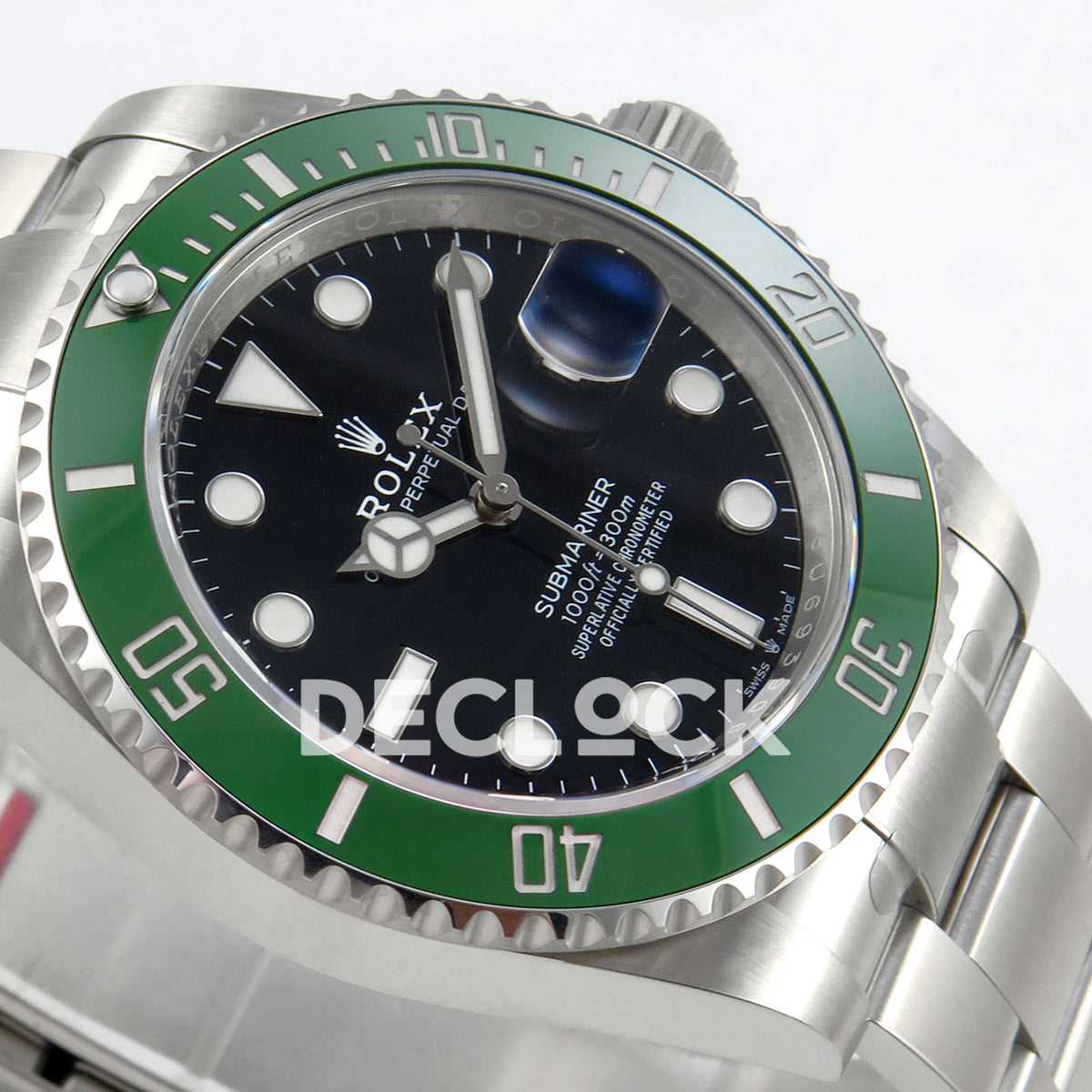 Rolex Submariner 41mm 126610LV RWF Starbucks MK2 Black Dial JH3235 Free Sprung replica - dial side angle