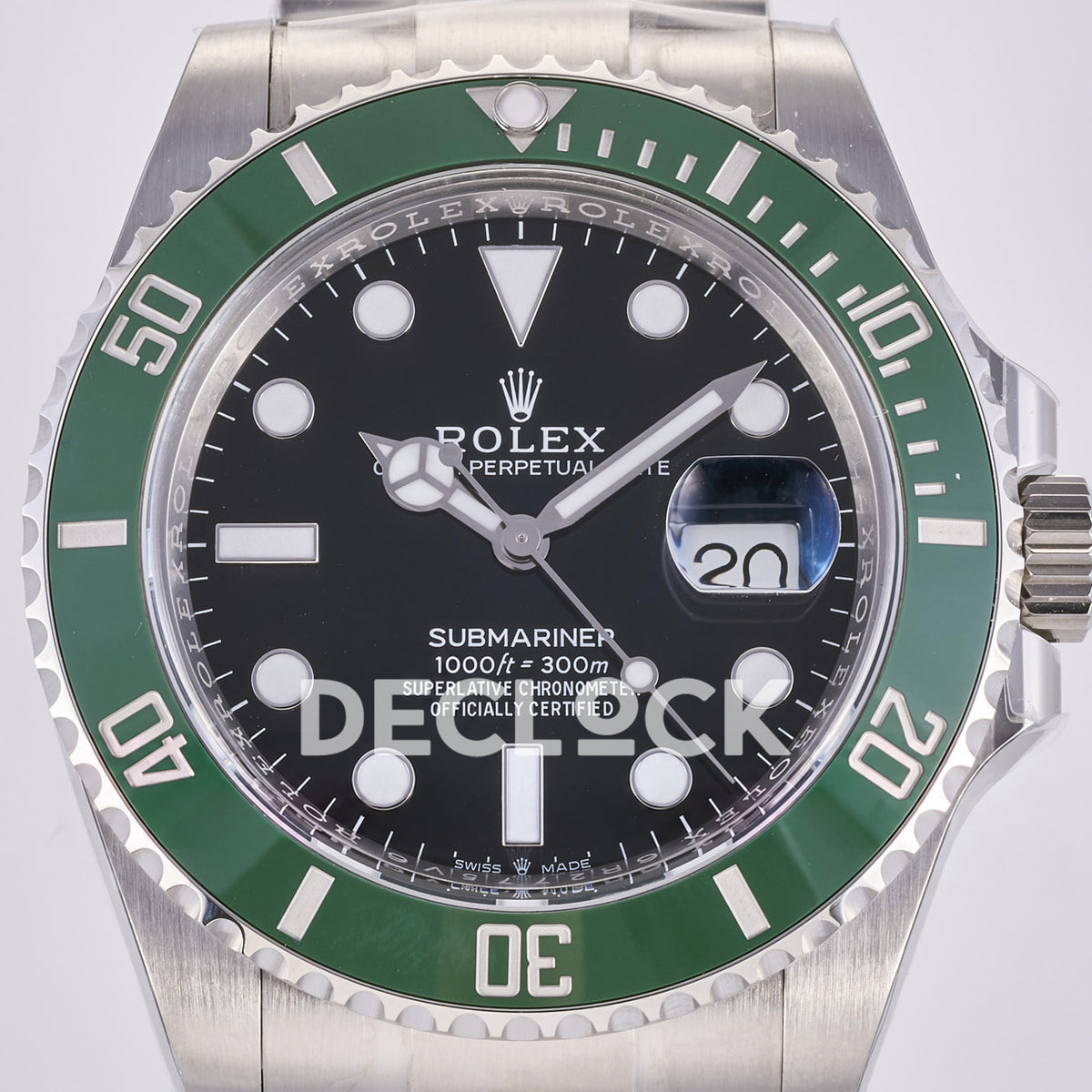 Rolex Submariner 41mm 126610LV THBF Black Dial Green Bezel JH3235 Free Sprung replica - dial closeup