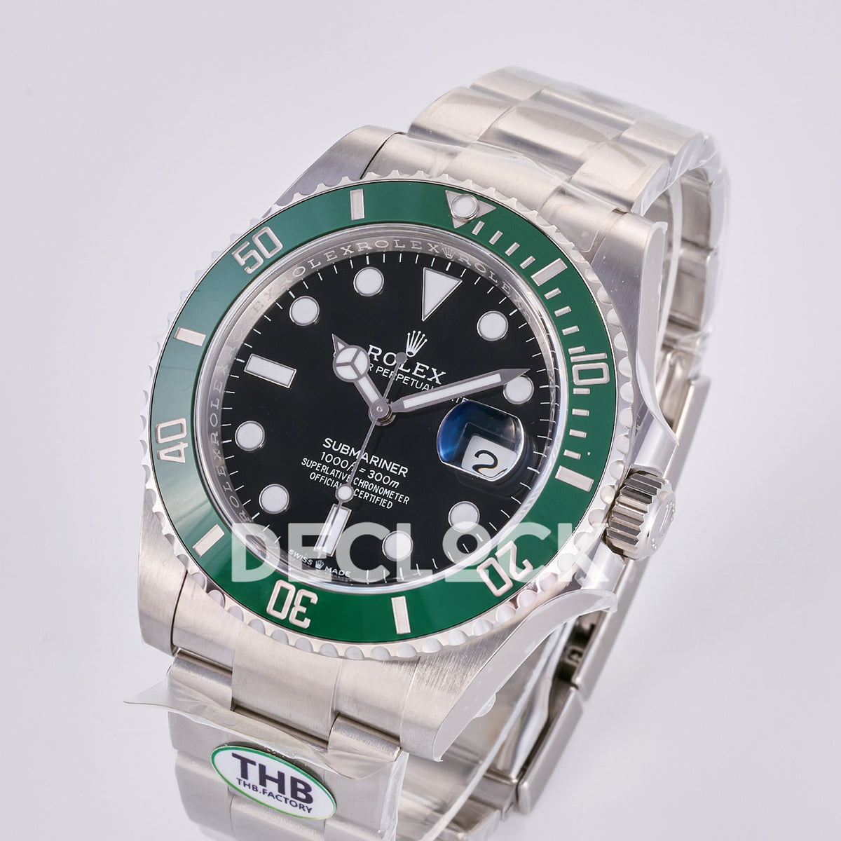 Rolex Submariner 41mm 126610LV THBF Black Dial Green Bezel JH3235 Free Sprung replica - three quarter