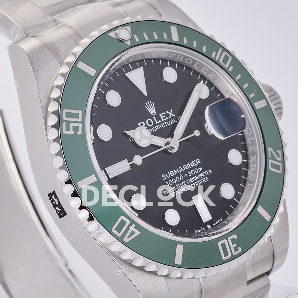 Rolex Submariner 41mm 126610LV THBF Black Dial Green Bezel JH3235 Free Sprung replica - dial angle left