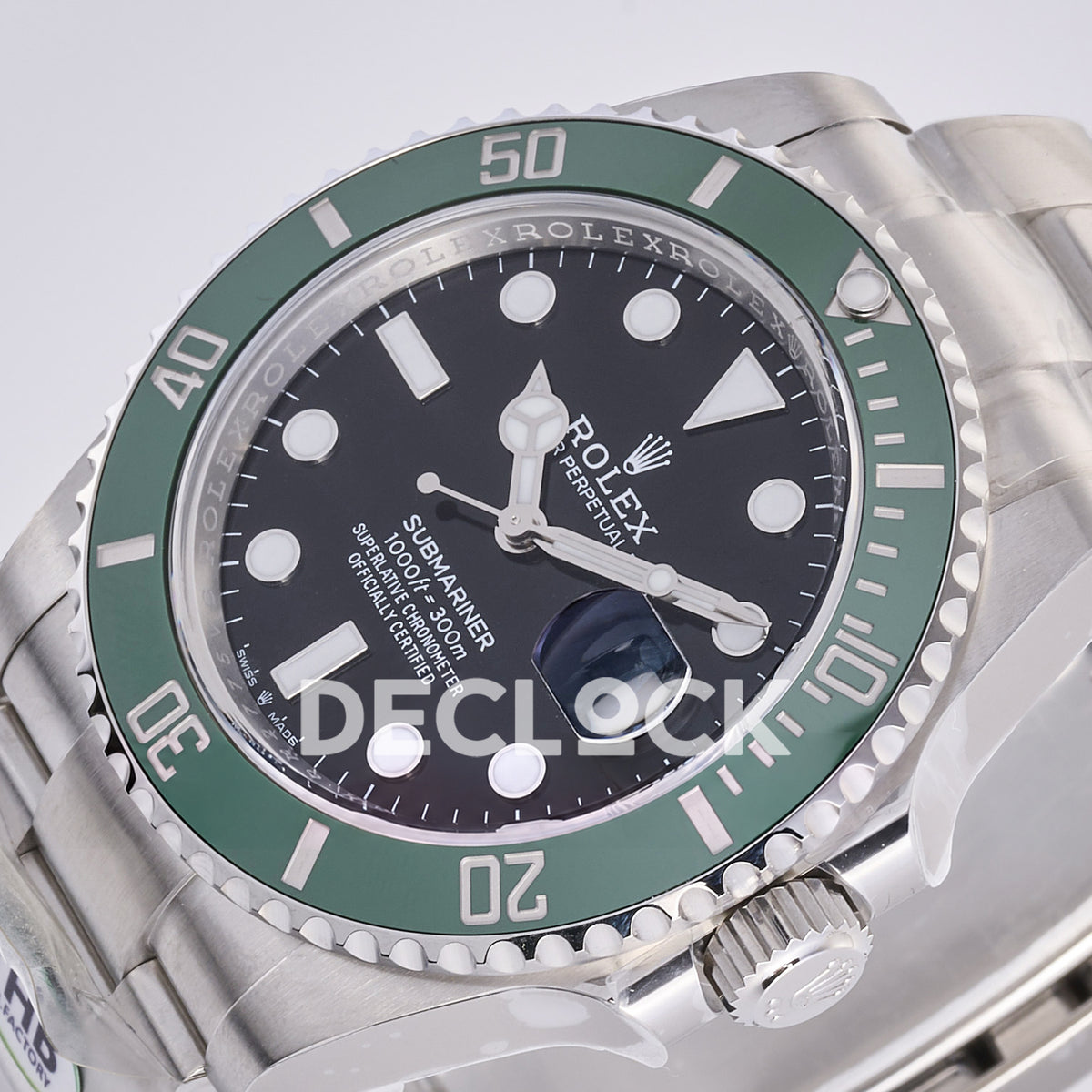 Rolex Submariner 41mm 126610LV THBF Black Dial Green Bezel JH3235 Free Sprung replica - dial angle right