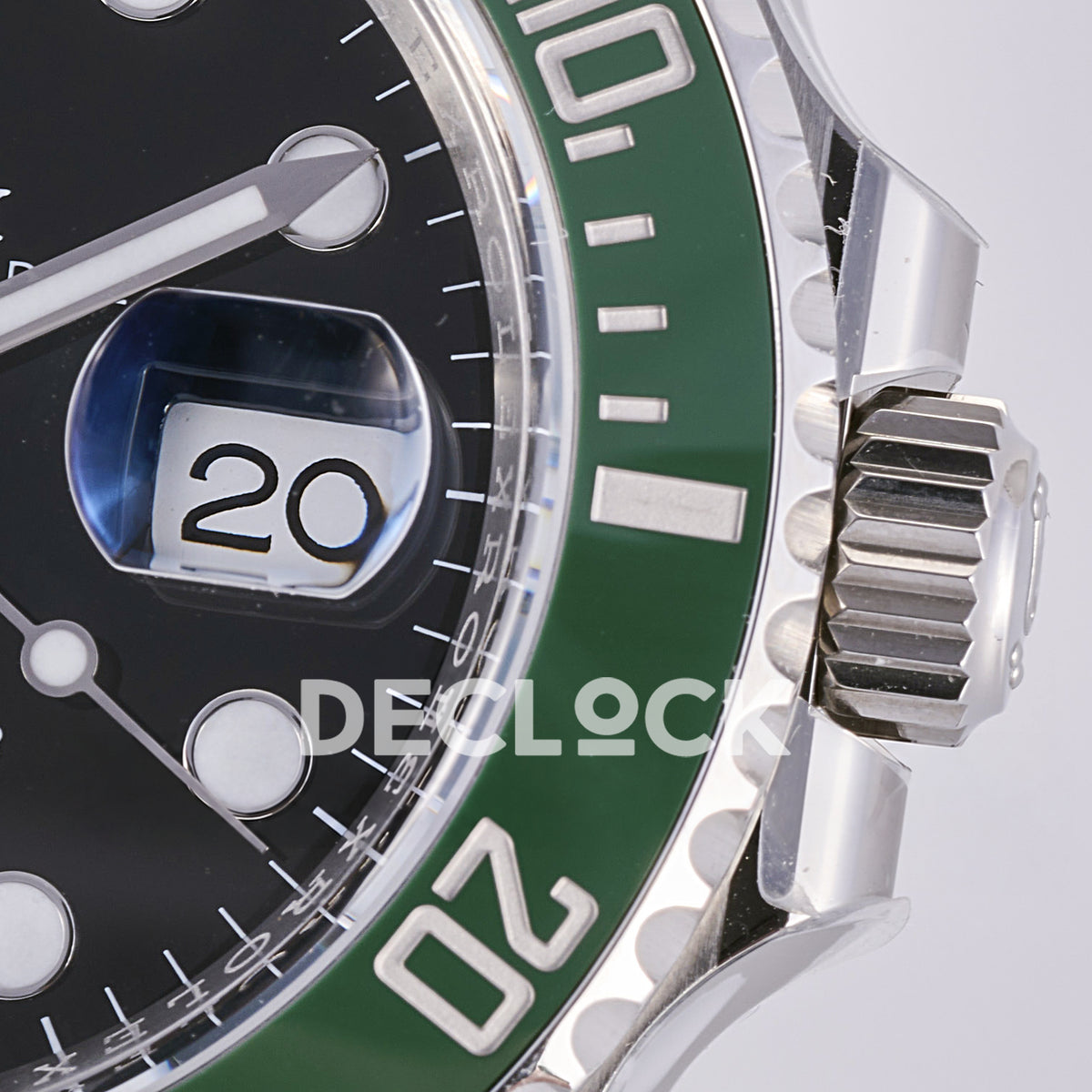 Rolex Submariner 41mm 126610LV THBF Black Dial Green Bezel JH3235 Free Sprung replica - date crown detail