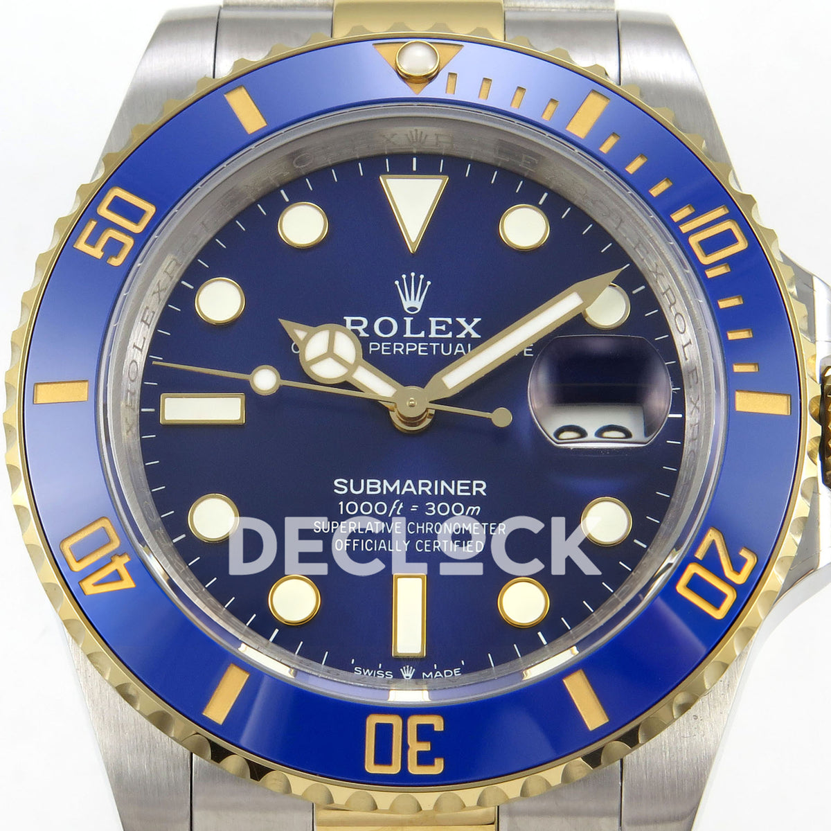 Rolex Submariner 126613LB 41mm QF Two-Tone Blue Dial QF3235 replica - dial closeup