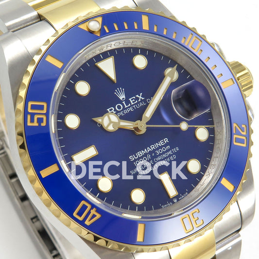 Rolex Submariner 126613LB 41mm QF Two-Tone Blue Dial QF3235 replica - dial angle left