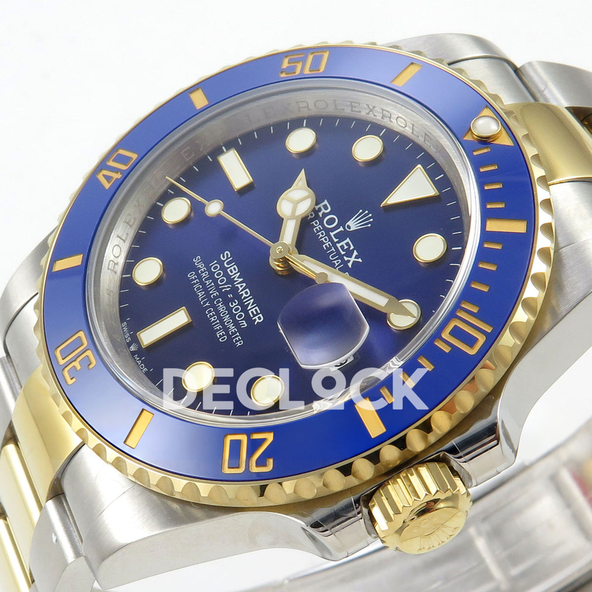 Rolex Submariner 126613LB 41mm QF Two-Tone Blue Dial QF3235 replica - dial angle right